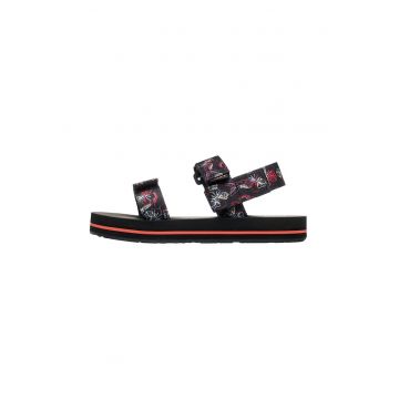 Sandale slingback cu velcro si imprimeu floral Cage