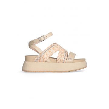 Sandale wedge cu strasuri