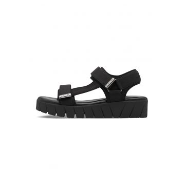 Sandale wedge cu velcro