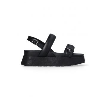 Sandale wedge din piele ecoologica