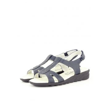 Sandale bleumarin din piele naturala Silvia M5 2341