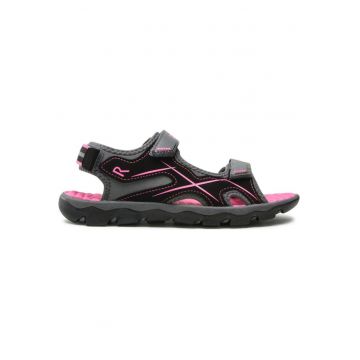 Sandale copii  Drift - negru si roz - talpa rezistenta - material cu uscare rapida -