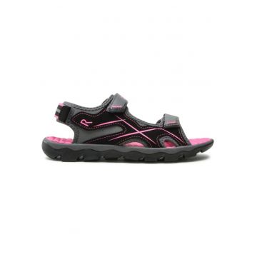 Sandale copii  Drift - negru si roz - talpa rezistenta - material cu uscare rapida -