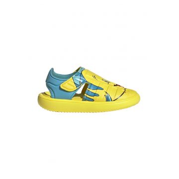 Sandale cu model grafic - Galben/Turcoaz