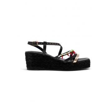 Sandale cu varf patrat Millie Xena - Negru
