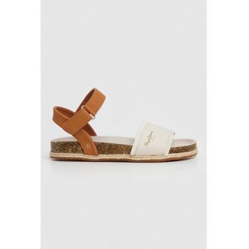 Sandale cu varf rotund si velcro