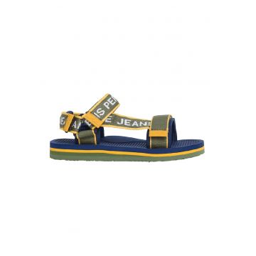 Sandale cu velcro si logo