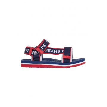 Sandale cu velcro si logo