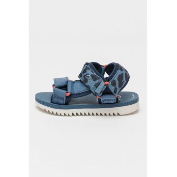 Sandale cu velcro si logo brodat Peak Web