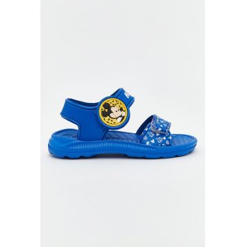 Sandale cu velcro si model Mickey Mouse