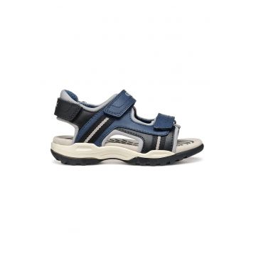 Sandale de piele ecologica cu banda velcro