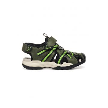 Sandale de piele ecologica si material textil cu velcro Borealis