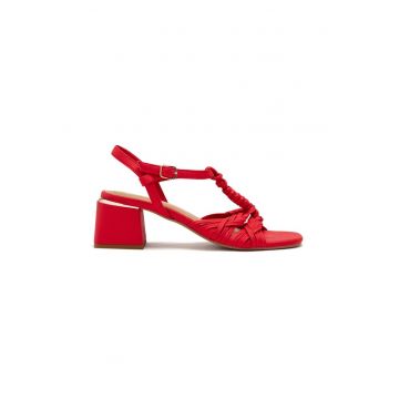 Sandale din piele cu barete impletite Barnard