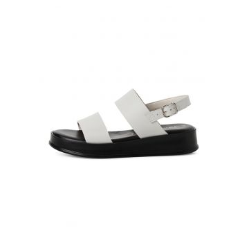 Sandale din piele cu talpa wedge