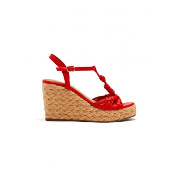 Sandale din piele cu talpa wedge Castine
