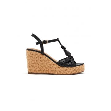 Sandale din piele cu talpa wedge Castine