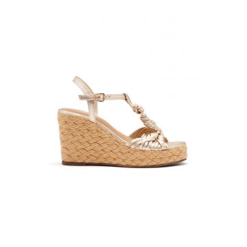 Sandale din piele cu talpa wedge Castine