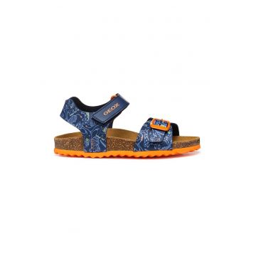 Sandale din piele ecologica cu inchidere velcro