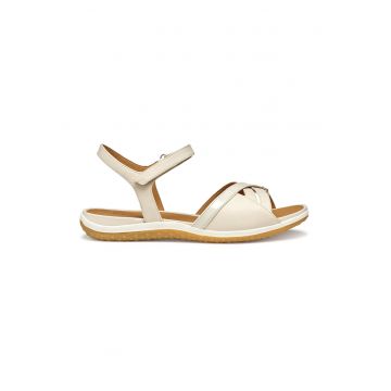 Sandale din piele ecologica cu inchidere velcro