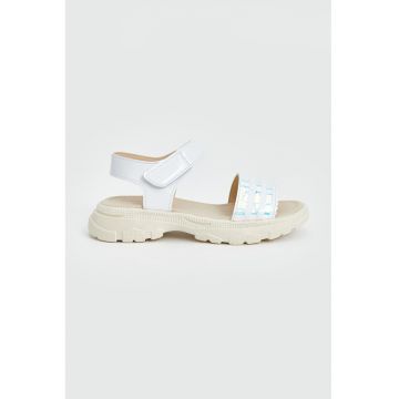 Sandale din piele ecologica cu velcro