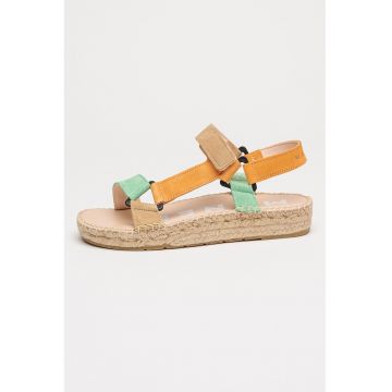 Sandale din piele intoarsa cu inchidere velcro Venice