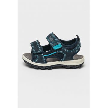 Sandale din piele intoarsa cu velcro