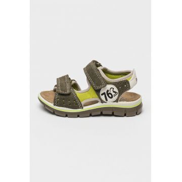 Sandale din piele intoarsa cu velcro