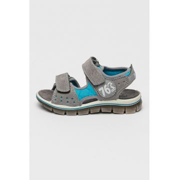 Sandale din piele intoarsa cu velcro