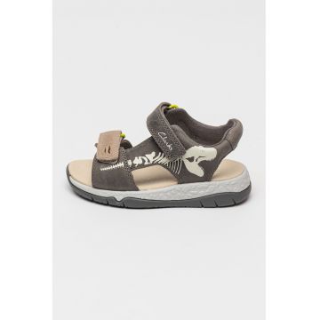 Sandale din piele intoarsa cu velcro Spiney Tail