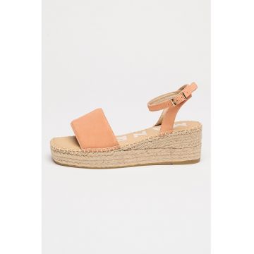 Sandale-espadrile din piele intoarsa Hamptons