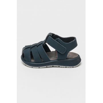 Sandale fisherman din piele cu banda velcro