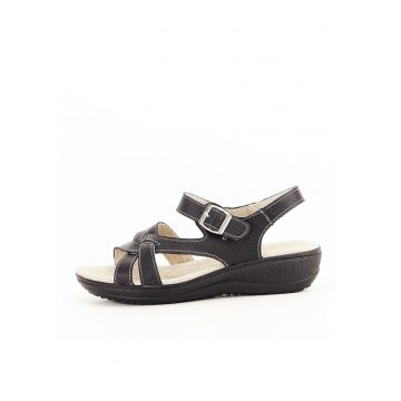 Sandale negre din piele naturala Callia 129 5621