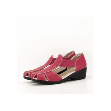 Sandale rosii din piele naturala Calypso 127 5568 - Rosu