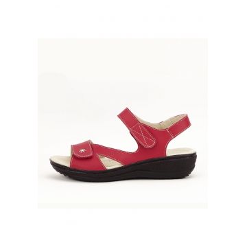 Sandale rosii din piele naturala Sara 129 2973