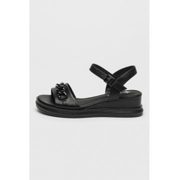 Sandale wedge cu aplicatie de lant Flieroy