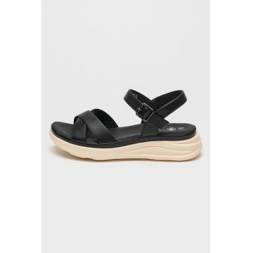 Sandale wedge de piele ecologica Nilla