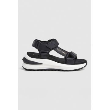 Sandale wedge de piele