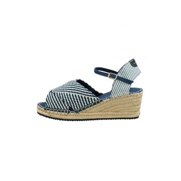 Espadrile wedge cu dungi
