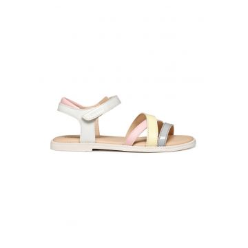Sandale colorblock cu velcro
