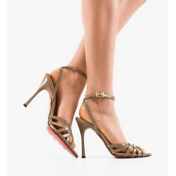 Sandale cu toc Mynny Khaki