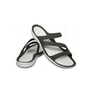 Sandale dama -  Material sintetic - Model Swiftwater - Alb/Negru