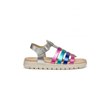 Sandale de piele cu barete multiple Soleima