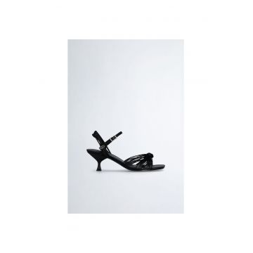 Sandale de piele ecologica cu barete multiple