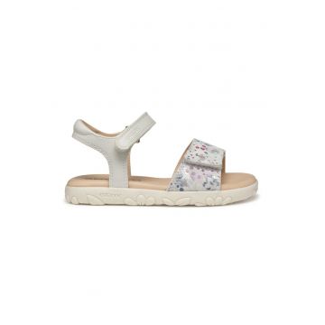 Sandale de piele ecologica si piele intoarsa cu velcro