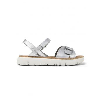 Sandale flatform cu velcro - Gri