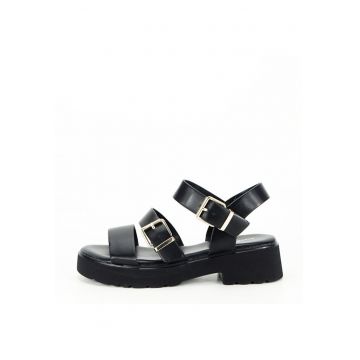 Sandale negre cu talpa groasa 3210 126 14861 - Negru