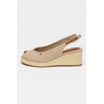 Sandale slingback cu talpa wedge