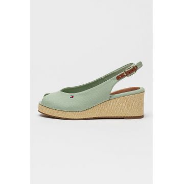 Sandale slingback cu talpa wedge