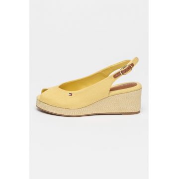 Sandale slingback cu talpa wedge