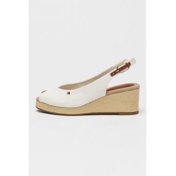 Sandale slingback cu talpa wedge